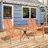 Tangkula Folding Adirondack Chair Weather Resistant Outdoor Chair Eucalyptus Wood Adirondack Lounger Chair for Patio - 3 of 4