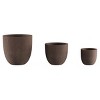 Nature Spring Clay Planter Set - Antique Brown, 3 Pieces - 3 of 4