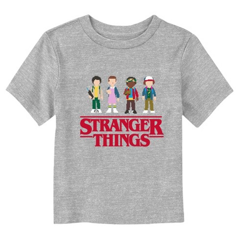 Toddler s Stranger Things Animated Group Lineup T Shirt Athletic Heather 2T