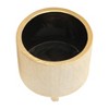 Sagebrook Home 2pc Footed Scratched Ceramic Indoor Outdoor Planter Pots Champagne: Rust-Resistant, No Tools Assembly - 4 of 4