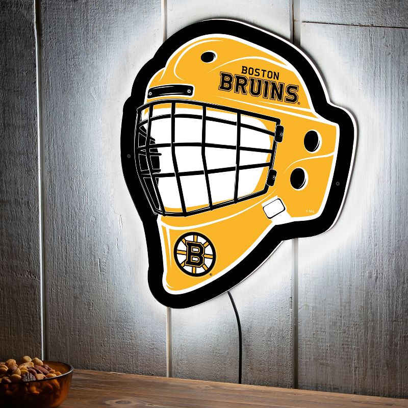 Evergreen Ultra-Thin Edgelight LED Wall Decor, Helmet, Boston Bruins- 15.6 x 19 Inches Made In USA, 2 of 7