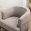PAGED Modern Two-tone Barrel Chair Comfy Reading Chair with Metal Legs for Living Room, Reading Room - 3 of 4