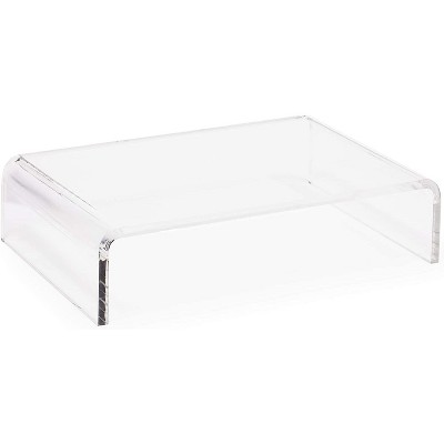 Juvale Acrylic Computer Monitor Stand, Clear Display Desk Riser (12 x 8 x 3 in)