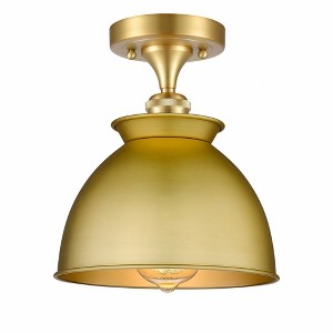 Adirondack - 1 Light Semi-Flush Mount In Art Deco Style-12 Inches Tall and 8.5 Inches Wide - 1 of 1
