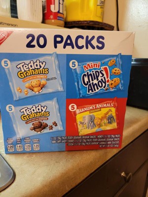 BARNUMS/CHIPS AHOY!/TEDDY GRAHAMS - BARNUMS/CHIPS AHOY!/TEDDY GRAHAMS,  Nabisco Fun Shapes Variety Pack, Barnum's Animal Crackers, Teddy Grahams  and CHIPS AHOY! Mini, 20 Snack Packs (20 oz), Shop