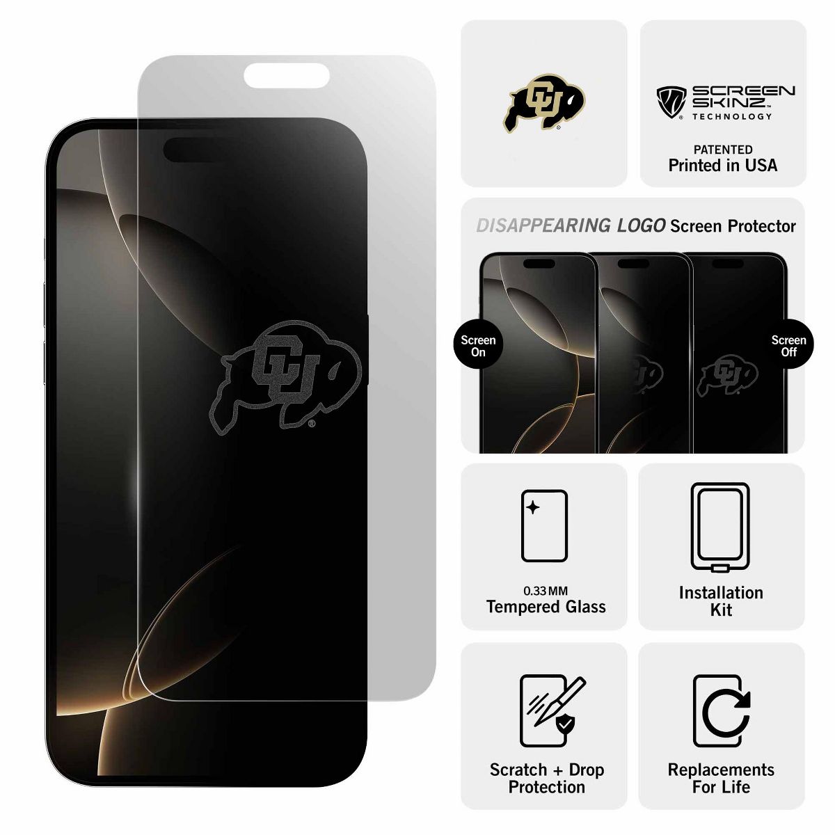 Screen Skinz Colorado Buffalos Clear Screen Protector - thumbnail 2