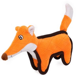 Pet Life Foxy-Tail Animated Nylon Quilted Squeaker Plush Dog Toy - 1 of 2