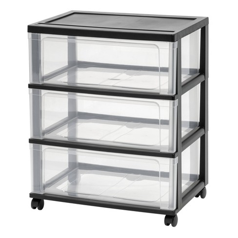 Iris 3 Drawer Storage Cart With Wheels Black Target