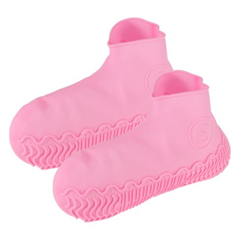 Unique Bargains Unisex Silicone Shoes Covers Rain Boots Reusable Rain Shoe  Covers Non-slip 1 Pair Light Pink S : Target