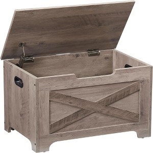 Whizmax Storage Chest, Storage Bench with Safety Hinge, Wooden Entryway Bench, Shoe Bench, Large Storage Chest for Entryway, Bedroom, Living Room - 1 of 4