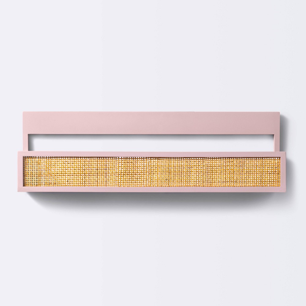 Photos - Wall Shelf Woven Backless Book Nook Decorative  - Pink - Cloud Island™