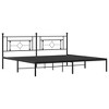 vidaXL Metal Bed Frame with Headboard Black 76 in.x79.9 in. King - image 4 of 4