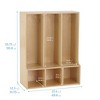 ECR4Kids Streamline 3-Section Toddler Coat Locker with Bench, 1 - 2 of 4
