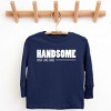 The Juniper Shop Handsome Just Like Dad Youth Long Sleeve Tee - XL - Navy - 2 of 4