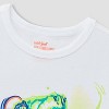 Kids' Adaptive Short Sleeve Dino Graphic T-Shirt - Cat & Jack™ White - 3 of 3