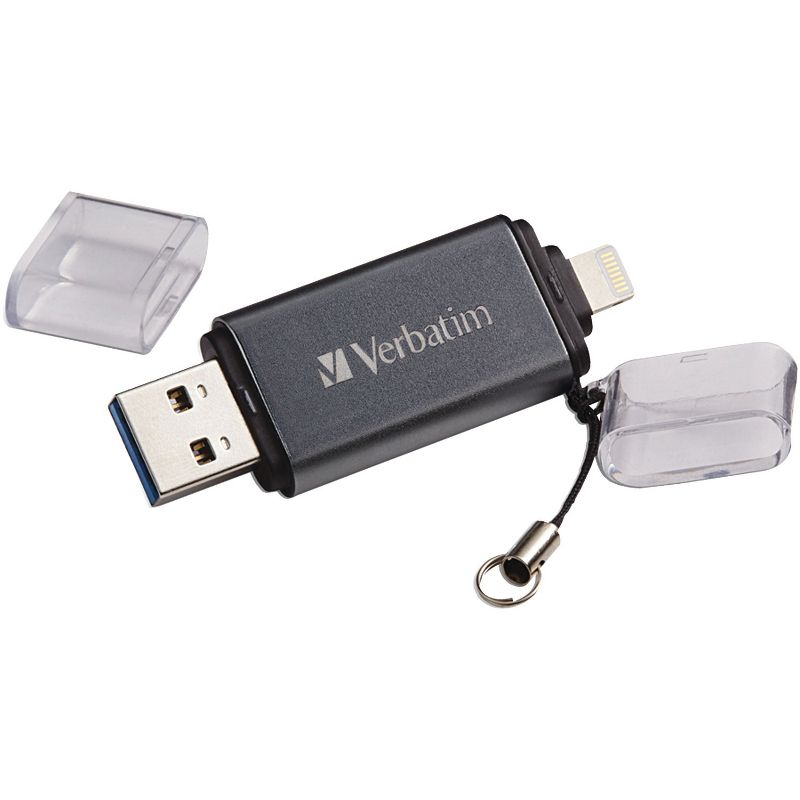 Verbatim® iStore 'n' Go USB 3.0 Flash Drive with Lightning® Connector, 1 of 6