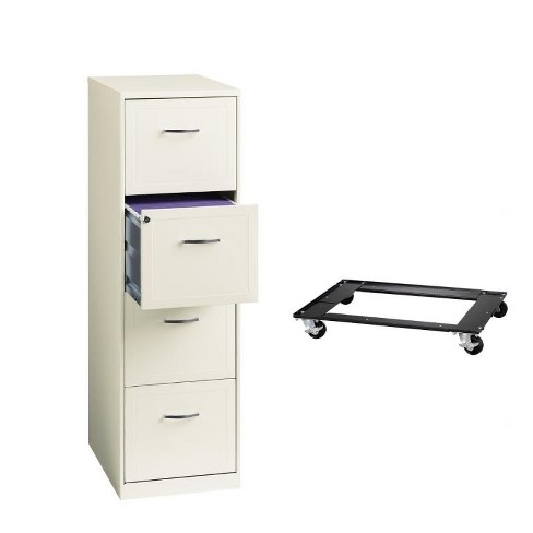 Office Dimensions Commercial 4 Drawer Letter Width Vertical File Cabinet 25 Deep Black