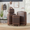 Polibi Vintage 4-Piece Expandable Hardshell Luggage Set with Cosmetic Case - 2 of 4