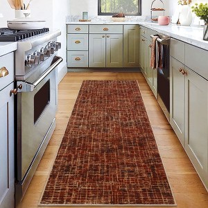Modern Abstract Rugs for Living Room Machine Washable Rugs for Bedroom, Non Slip Low Pile Easy Clean - 1 of 4