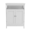 AndMakers 23.62 in. W. x 11.81 in. D x 31.5 in. H White Linen Cabinet with 2 Doors and 1 Shelf - 3 of 4
