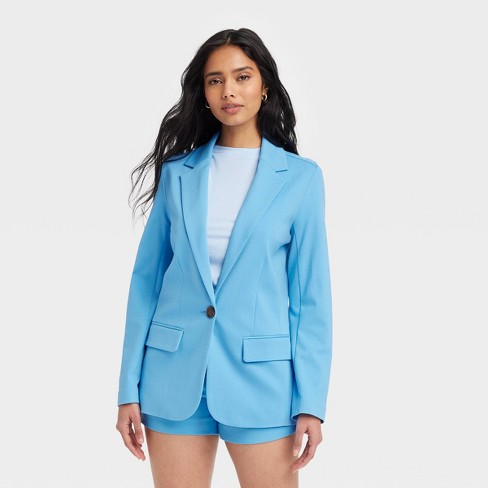 Women's Ponte Blazer - A New Day™ Blue XL