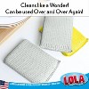 Lola Products Wonder Non-Scratch Scouring Pad, Large Knitted Flat Wire Cloth Fibers w/ Foam Sponge Core, Assorted Colors (Gold or Silver), 3 Pack - 3 of 4