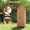 Garden Storage Shed, Waterproof Tool Shed w/4 Shelves Lockable Doors, Outdoor Wood Storage Cabinet for Patios, Backyards, Balconies - 4 of 4
