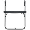 Balcony Table Black Plastic 23.6x25.2x32.9 in Foldable - 2 of 4