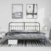 vidaXL Black King Metal Bed Frame with Headboard & Slats, No Mattress, Easy Assembly - 3 of 4