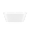 Cesicia 59 in-L  x 28 in-W  x 21 in-H Glossy White Dual Ended Freestanding Soaking Bathtub - 2 of 4