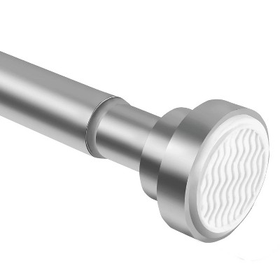 LunaLulinlk Swivel Shower Curtain Rod 31-50 inches Adjustable Silver Spring Tension Shower Rod
