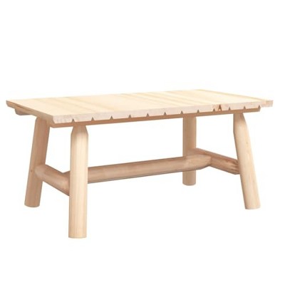 vidaXL Coffee Table, 35.4"x19.7"x16.1", Solid Wood Spruce