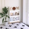 LIVAREEmlen Wall-Mounted Bookshelf with 3 Front-Facing Display Shelves and Natural Wood Base for Toddler Bedroom, Nursery or Playroom - 4 of 4