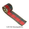 Unique Bargains Gift Wrap Ribbons Scottish Tartan Cloth Red Green Gold Tone 78.74"x1.97" 1 Pc - 3 of 4