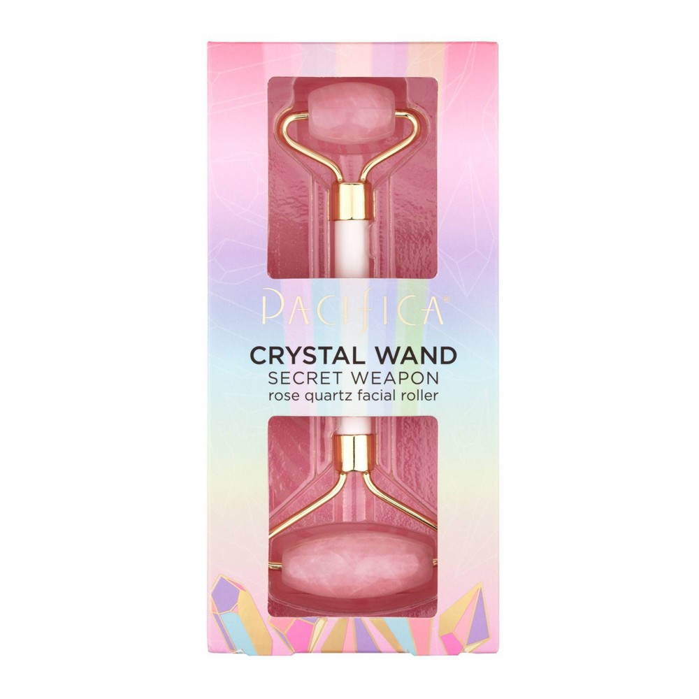 Photos - Makeup Brush / Sponge Pacifica Crystal Wand Secret Weapon Rose Quartz Facial Roller - 1ct 