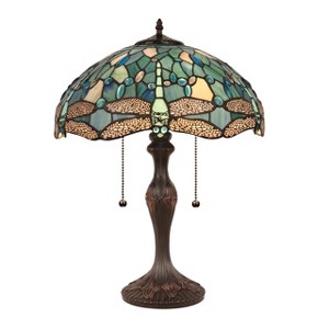 Chloe Lighting CH3T524GD16-TL2 Dragonfly Copper-Foiled Dark Bronze Table Lamp - 1 of 4