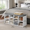 Stylish Shoe Bench with Cushioned Seat and 10 Compartments - Versatile Storage Solution for Entryway and Bedroom - 4 of 4