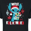 Women's - Lilo and Stitch - Mele Kalikimaka Cropped Graphic T-Shirt - 2 of 4