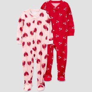Carter's Just One You® Toddler Girls' 2pk Footed Pajama - 1 of 3