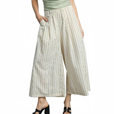 Women's High-waisted Striped Palazzo Pants - umgee