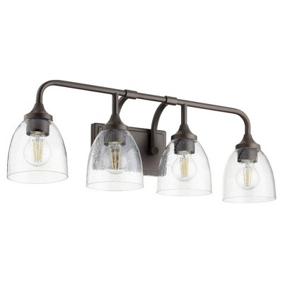 Quorum Lighting Enclave Glass 4-Light Oiled Bronze Wall Sconce