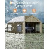 12x20 Ft Portable Garage, with 200G Side Walls, Front and Rear Doors, Heavy Duty Waterproof Tarp, Storage for Boats, Trucks, and Suvs - 3 of 4