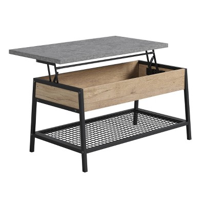 Sauder Market Commons Lift Top Coffee Table Prime Oak