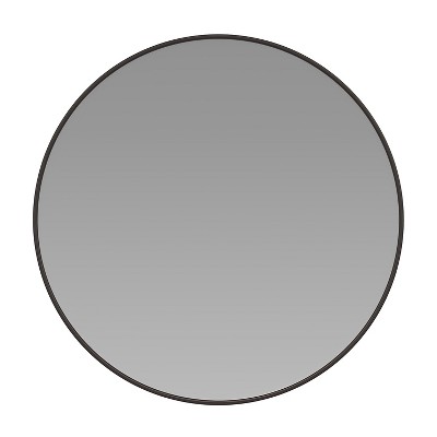 Elegant 36" Gold & Wood Round Wall Mirror for Modern Homes