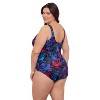 Aqua Green Women's Cinched V-Neck Shirred One Piece - 2 of 3