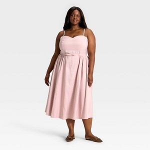 Women's Bow Belt Midi Dress - A New Day™ - 1 of 3