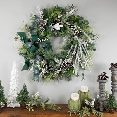 Frosted Pinecones and Berries 36'' Christmas Wreath