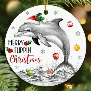 Lomsoe Christmas Ornament Christmas Tree Ornament Christmas Gifts Ceramic Hanging Ornament Christmas Decor Funny Animal Lovers Gift - 1 of 4