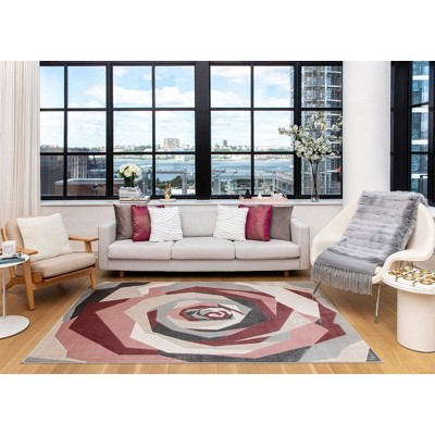Elizabeth Sutton Vera VE10C Modern Floral/Geometric Area Rug