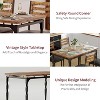 5-Piece Industrial Dining Table Set – Rectangular Kitchen Table with 4 Chairs for Small Spaces, Dining Room, or Apartment - 4 of 4